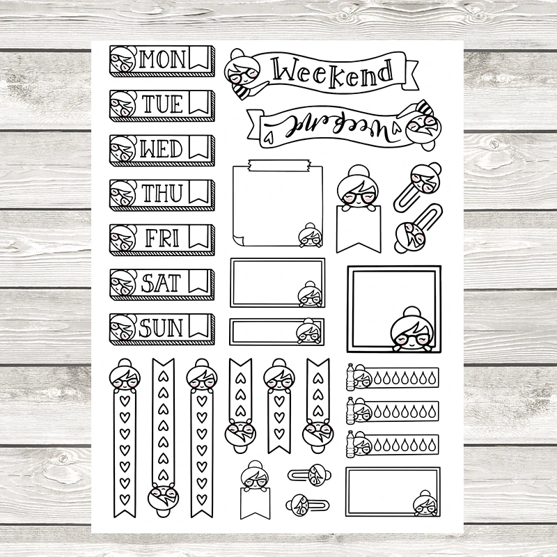 Planner girl Jess - Functionals (BIG)