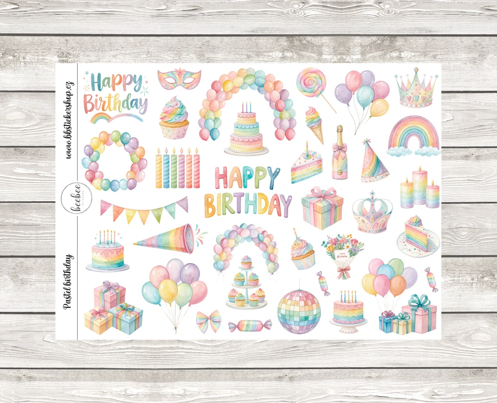 Happy birthday - Pastel